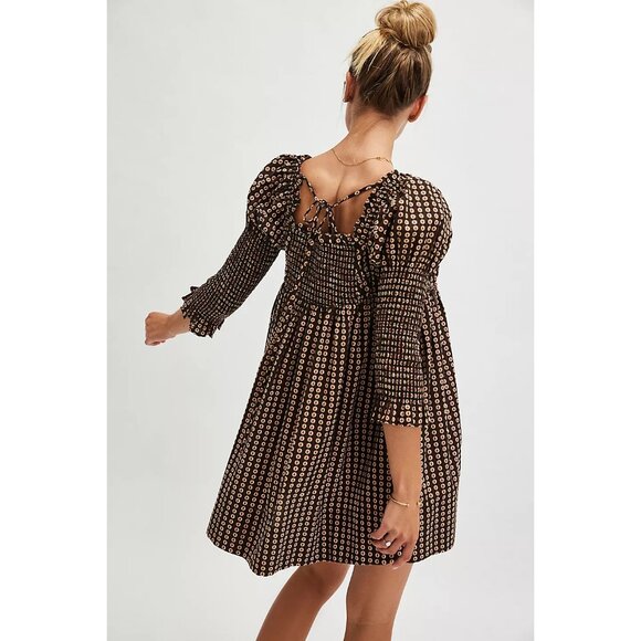 Free People Black and Brown Mini Dress - Picture 12 of 14
